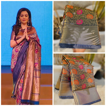 Neeta Ambani Inspired Dhupion Silk Saree