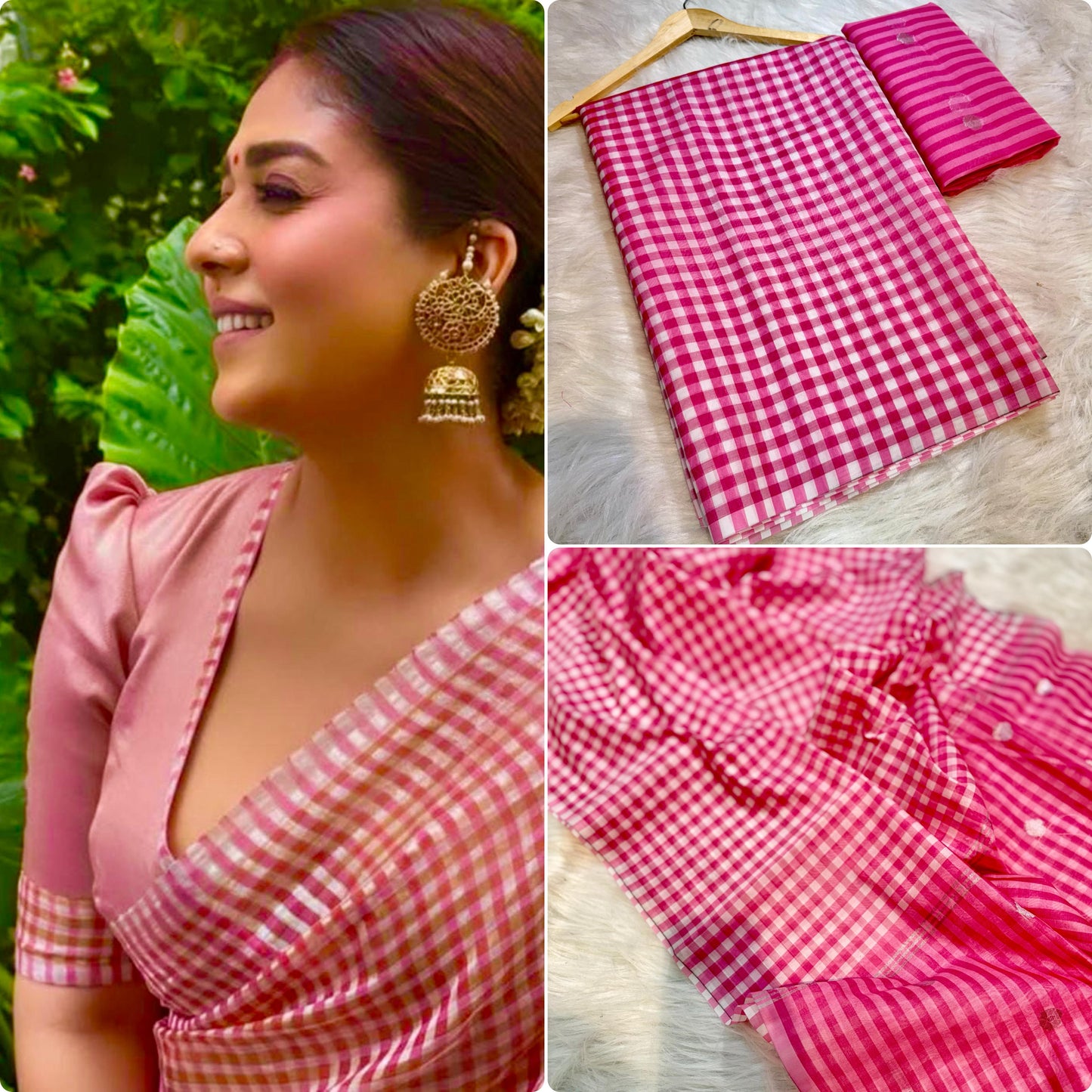 Nayanthara Soft Linen Silk Saree