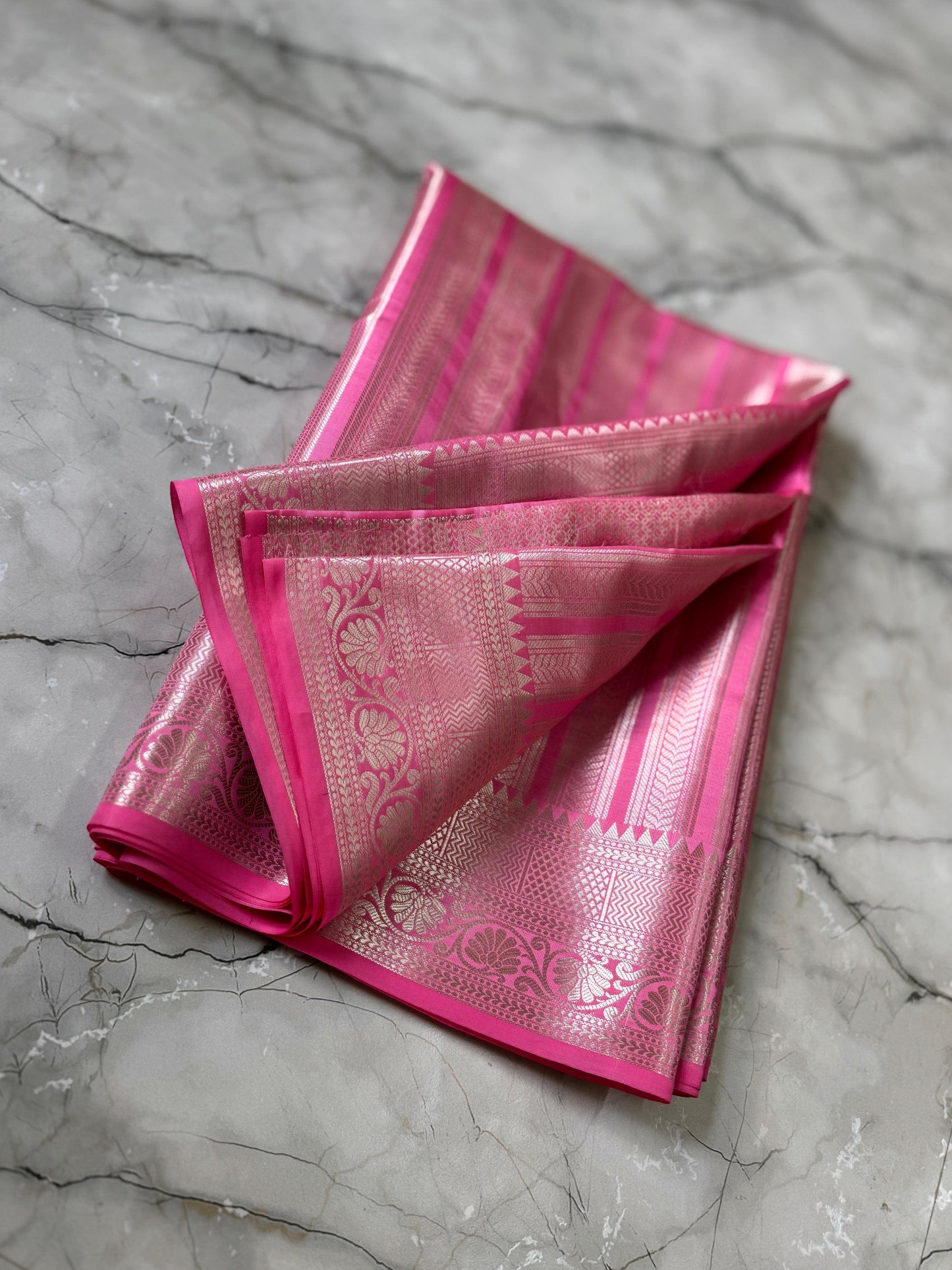 Shreeleela Semi Katan Pink Silk Saree