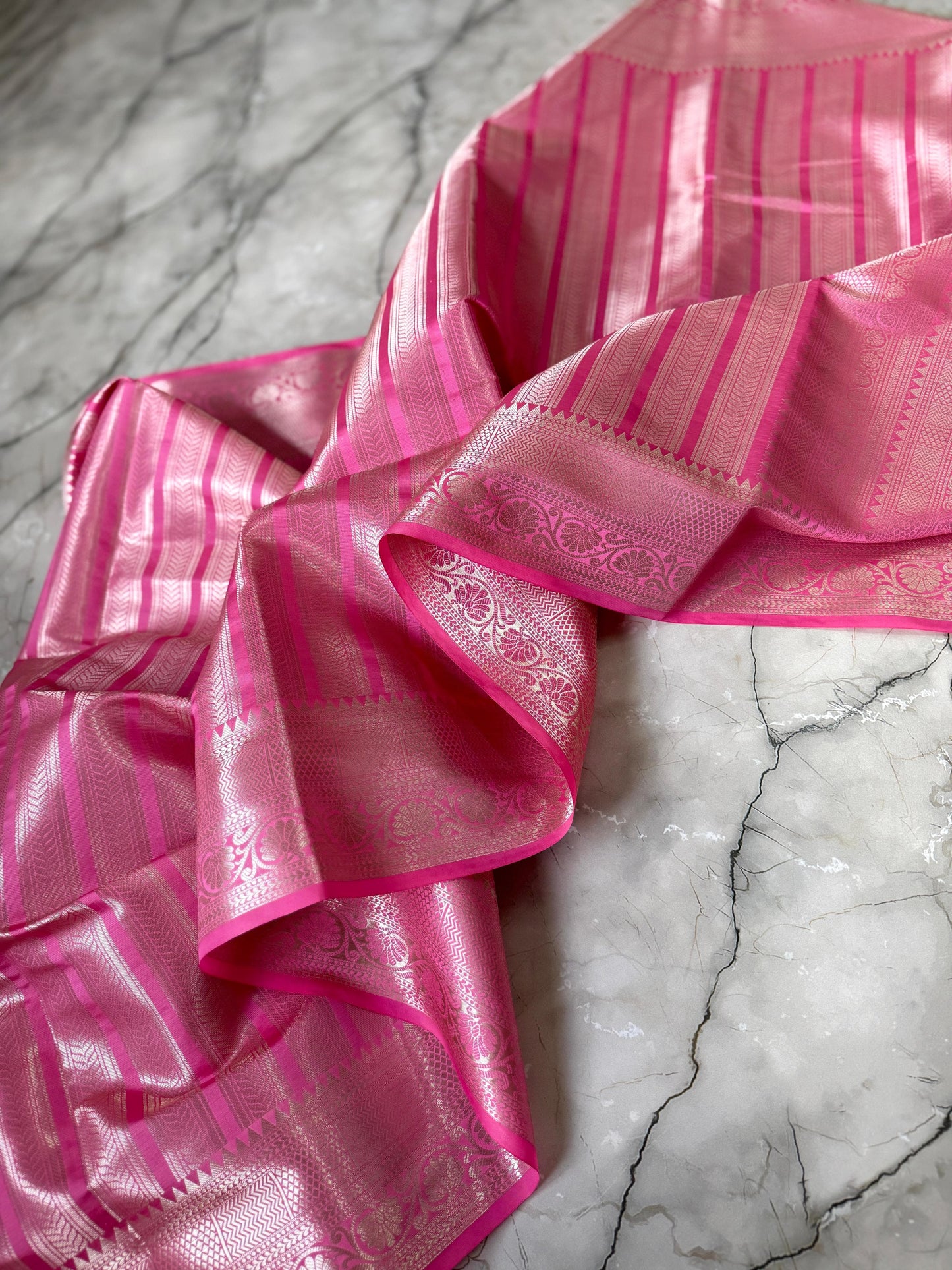 Shreeleela Semi Katan Pink Silk Saree