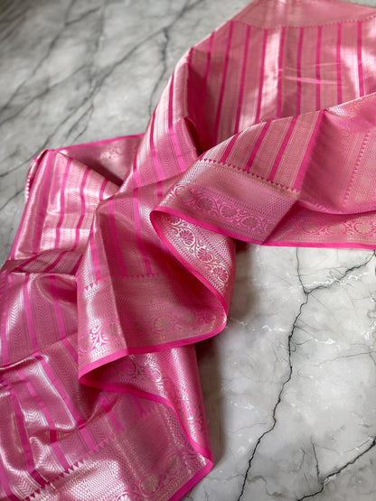 Shreeleela Semi Katan Pink Silk Saree