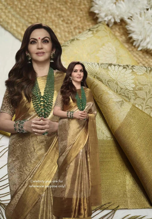 The Neeta Ambani Soft Tissue Saree – A Symbol of Grandeur & Grace